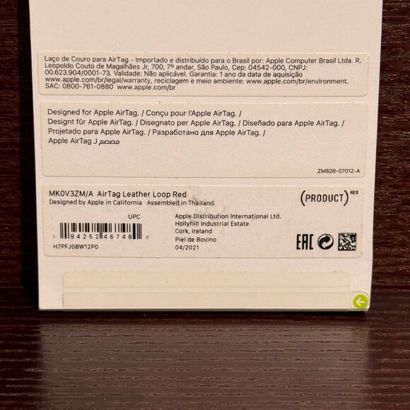 BNIB Apple AirTag Leather Loop - Product RED - Picture 3 of 3